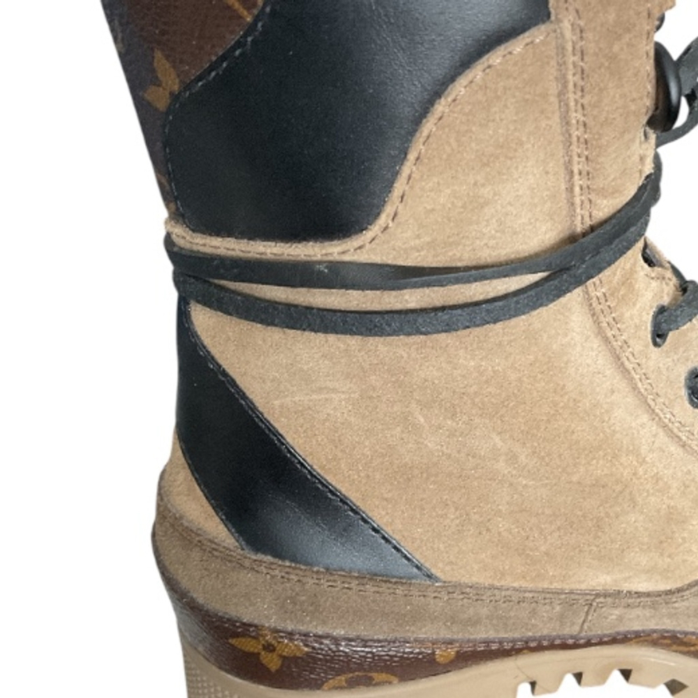 Louis Vuitton Laureate Platform Desert Boots Monogram Canvas Suede Size 39 - Picture 7 of 16